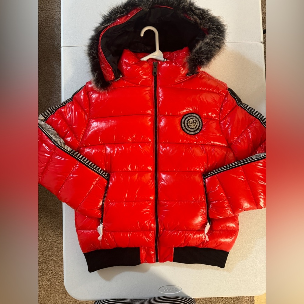 Red Switch Puffer Coat
